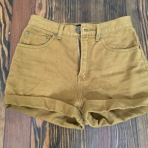 gap orange/brown denim shorts